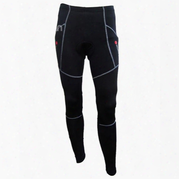 Men's Black Padded Cycling Compressiong Pants Outdoor Tights