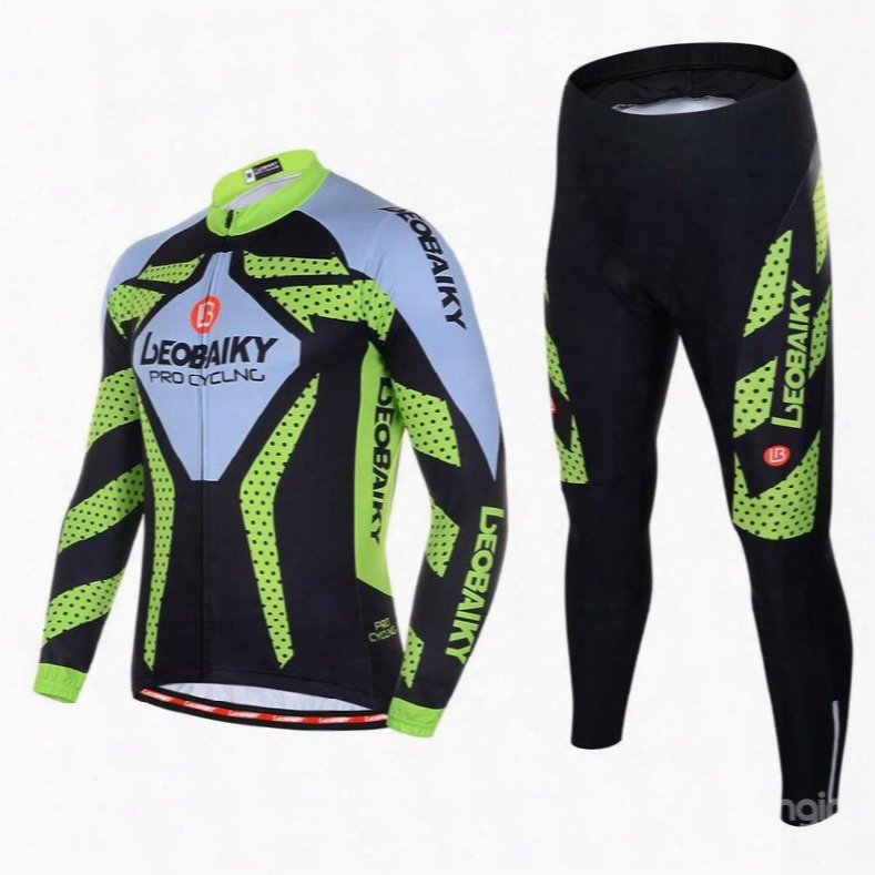 Men's Cycling Clothing Set Breathable Quick Dry Long Sleeve Jersey Point
