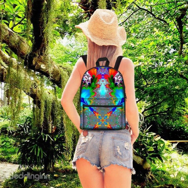 Mystery Bohemia Amazing 3d Patern School Outdoor For Man&woman Backpack