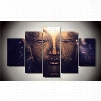 Buddha Face Hanging 5-Piece Canvas Eco-friendly and Waterproof Non-framed Prints