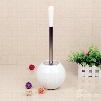 Creative Design White PVC Toilet Brush and Holder