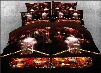 Onlwe 3D Santa Claus and Christmas Candle Printed 4-Piece Bedding Sets/Duvet Covers