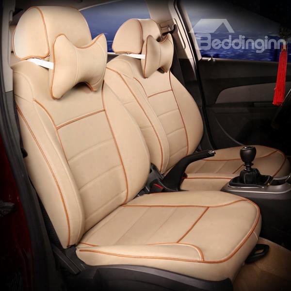 Pure Color Classic Style Durable Universal Leather Car Esat Cover