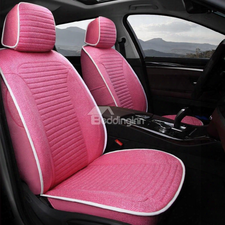 Pure Colored Casual Business Streamlined Linings Chstom Fit Car Seat Covers