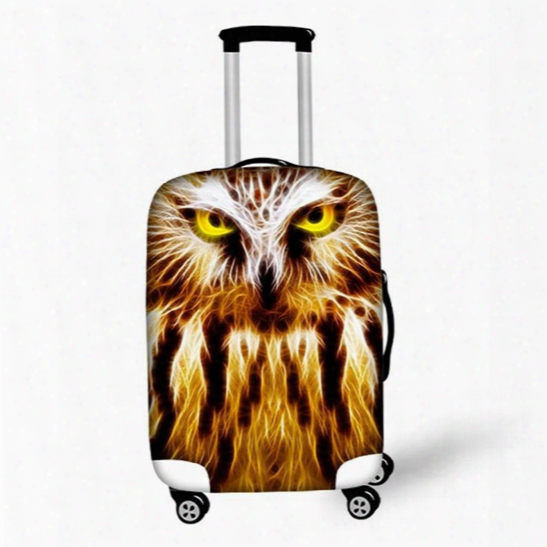 Super Cool Owl Pattern 3d Painted Luggage Cover