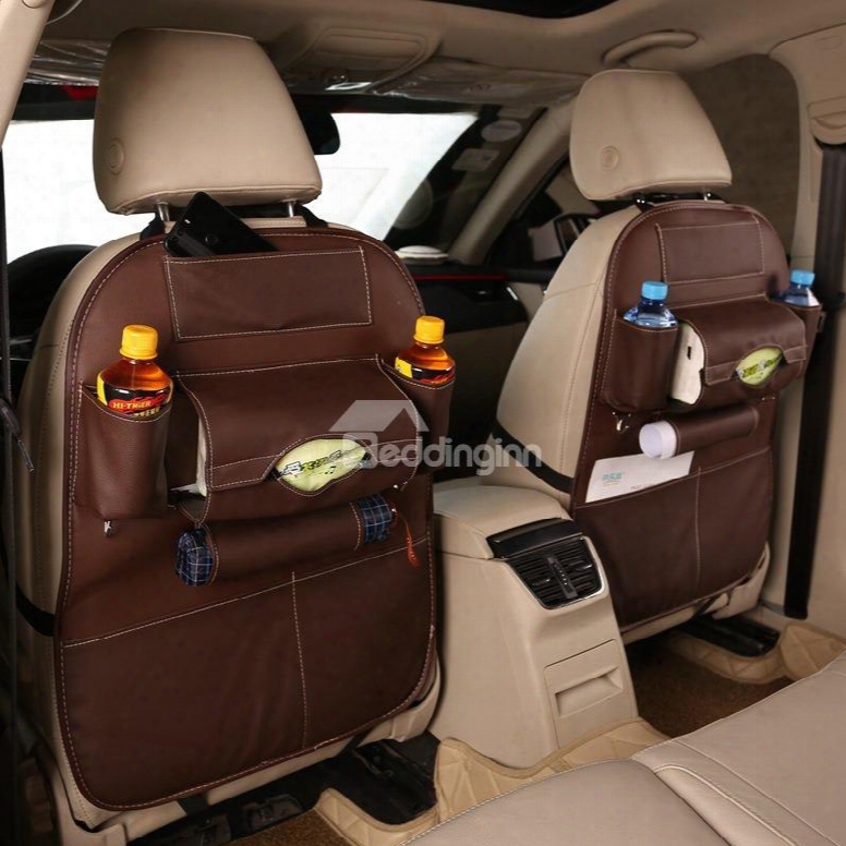 Super Cost-effective Microfiber Leather Material One-pair Car Backseat Organizer