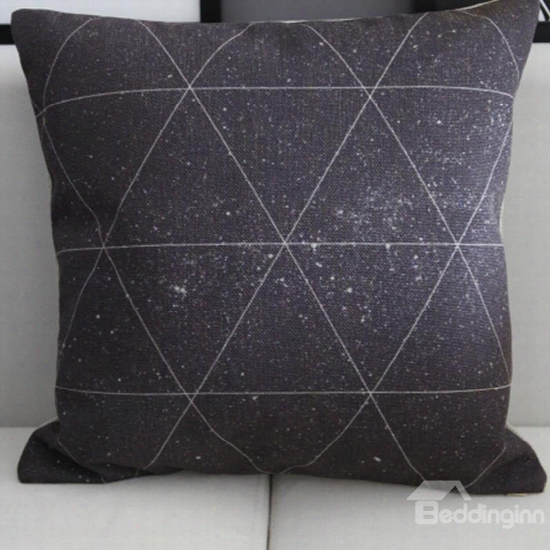 Triangle Shape Stars And Space Galaxy Pattern Throw Pillowcases
