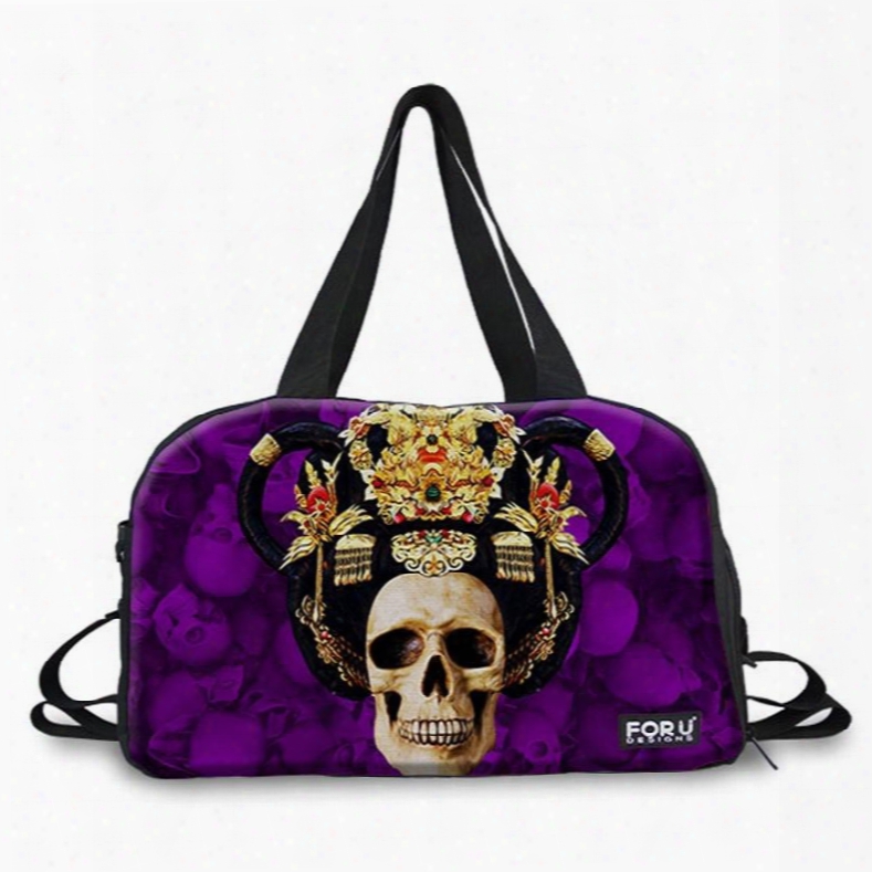 Abstract Skull Queen Pattern 3d Painted Travel Bag