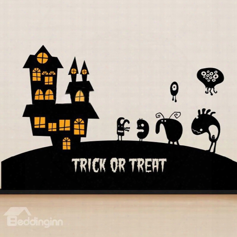 Castle Wizard Dark Night Halloween Wall Sticker