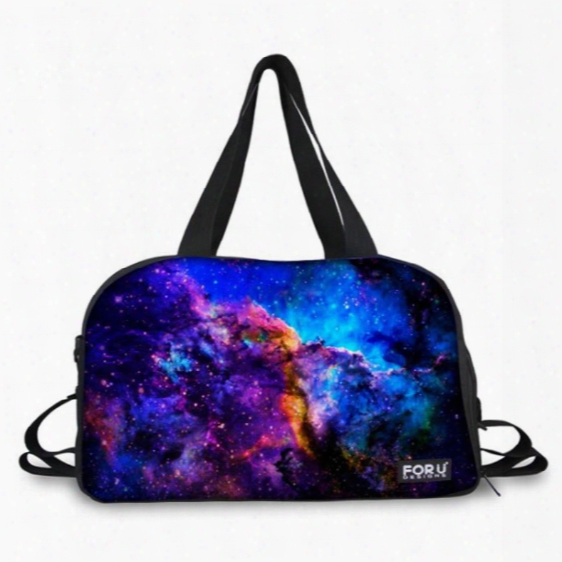 Charming Multicolor Cloud Pattern 3d Painted Travel Bag
