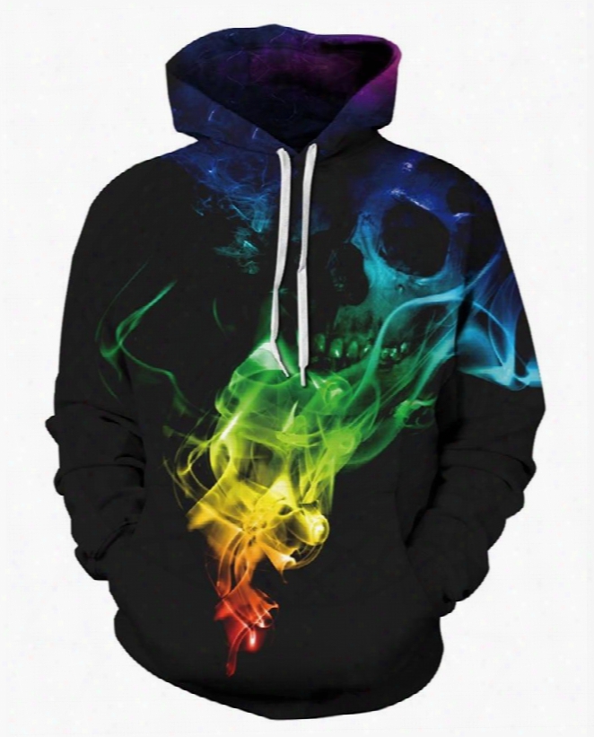 Colorful Fog Long Sleeve 3d Pattern Hoodie