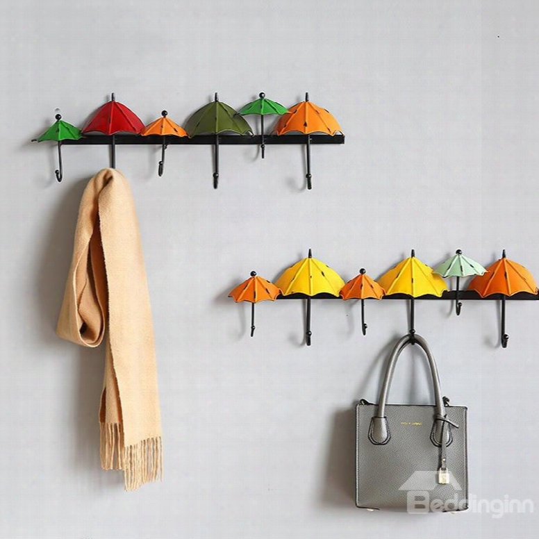 Colorful Umbrella Design High Quality Home Decor Wall Hook