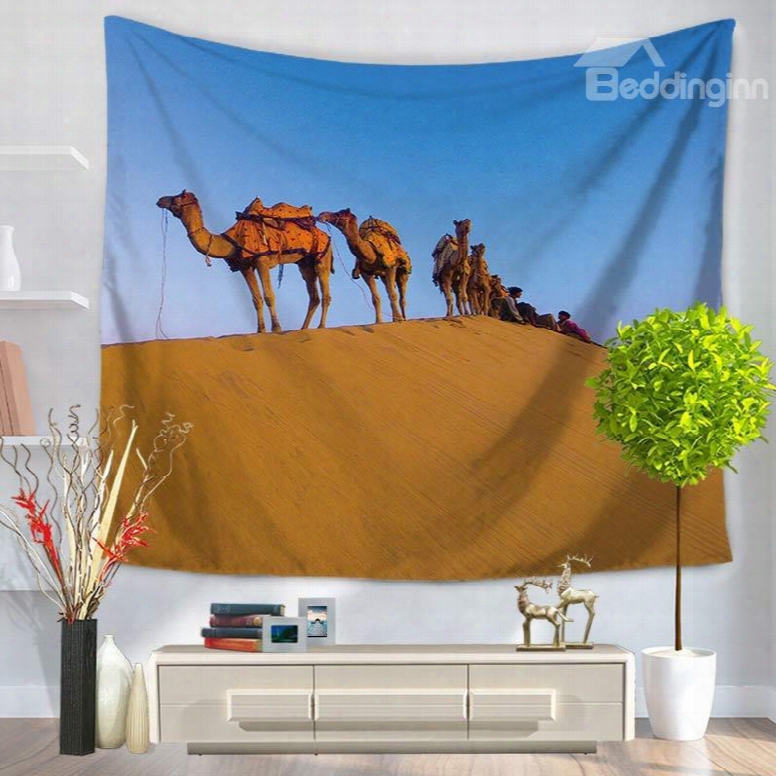 Desert And Plenty Of Camels Pattern Decorative Hanging Wall Tapestry