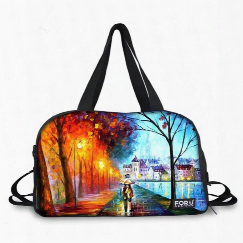 Different Season Landscape Pattern 3d Painted Travel Bag
