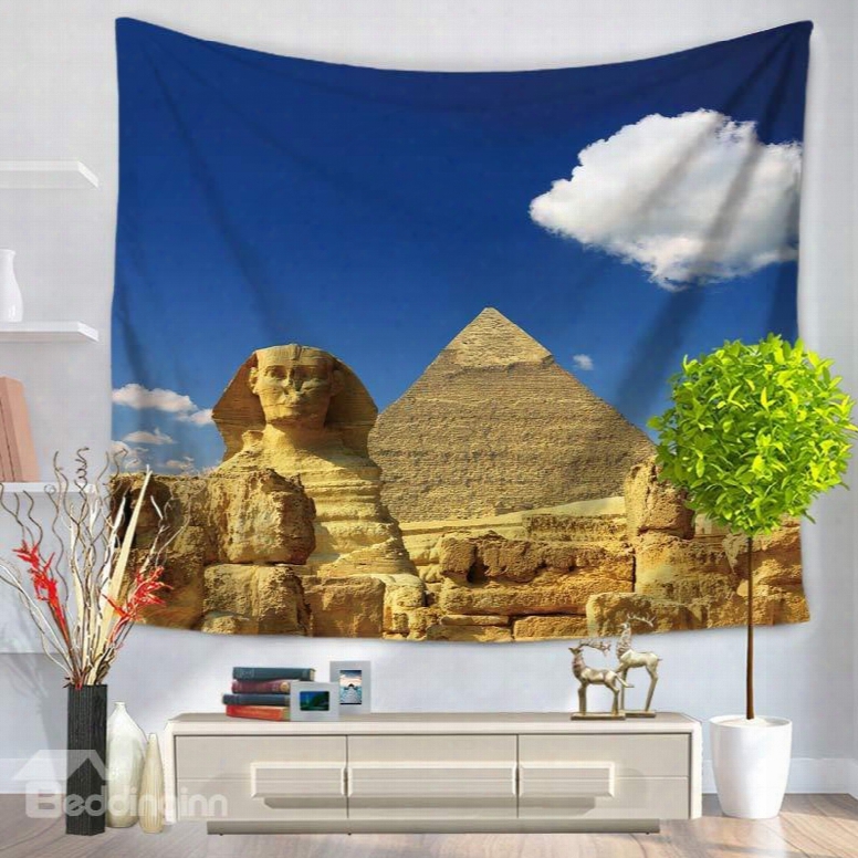 Egypt Pyramid And The Sphinx Pattern Decorative Hanging Wall Tapestry
