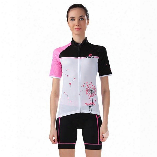 Female Breathable Dendeline Road Bike Jersey With Zipper 3d Padded Cycling Suit