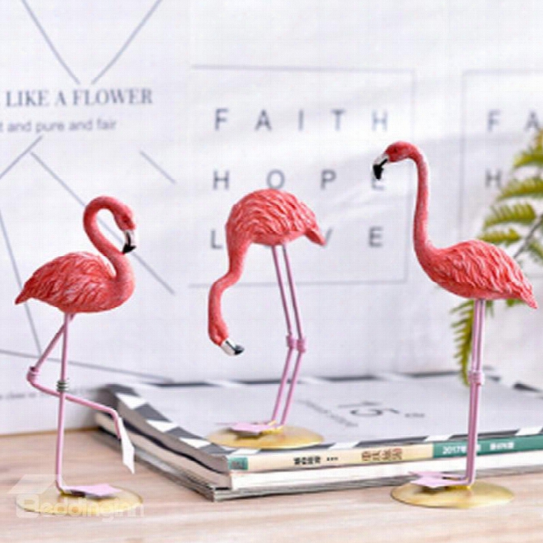 Flamingo 3 Piece Kinds Of Posture Decor Room Desktop Decorations