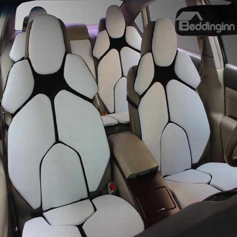 Futuristic Supercar Style Distinctive White Universal Car Seat Covers