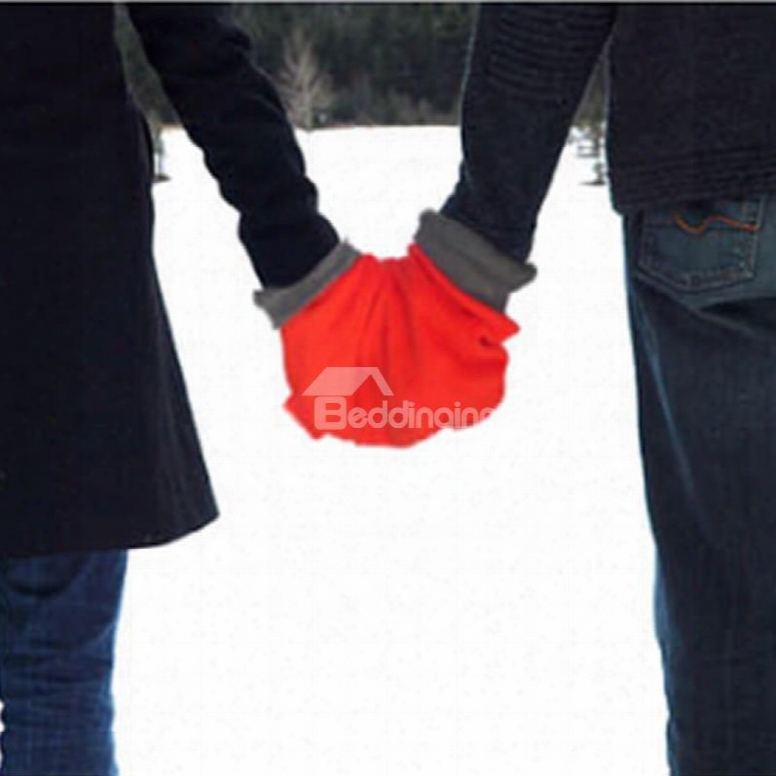 Hand In Hand Warm Winter Couple Adjustable Gloves