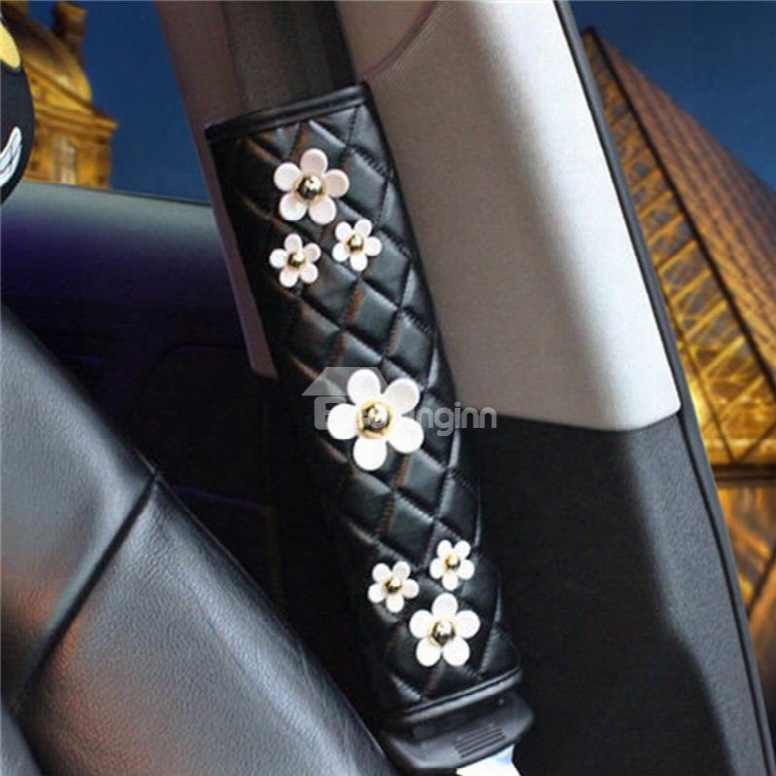 Little White Daisy Design Lovely Car Seat Belt Cover