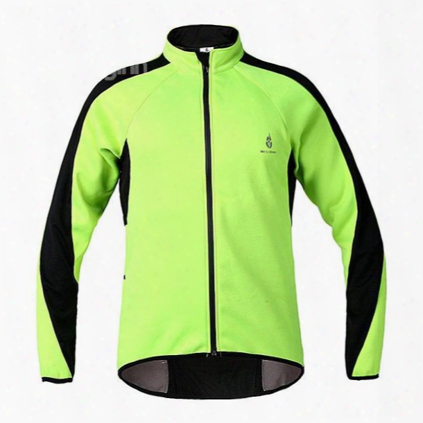 Male Fleece Long Sleeve Warm Road Bike Jersey Windproof Cycling Jersey