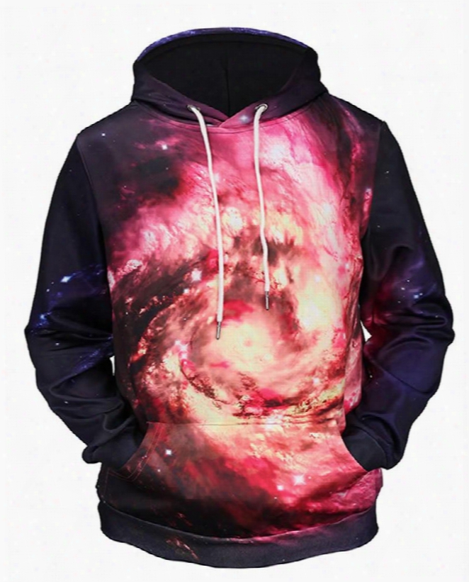 Mysterious Galaxy Long Sleeve 3d Pattern Hoodie