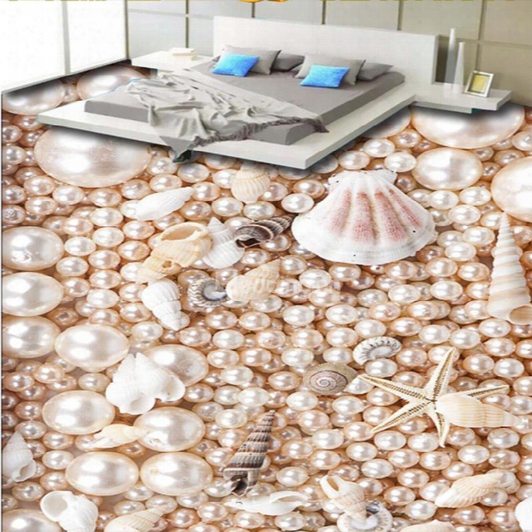 Pearls Starfishee Snails And Conches 3d Waterproof Floor Murals