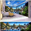 Amusing Design Dragons in Jurassic Period Pattern Waterproof Combined 3D Ceiling and Wall Murals