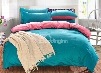Solid Green and Bright Pink Color Blocking Cotton 4-Piece Bedding Sets/Duvet Cover