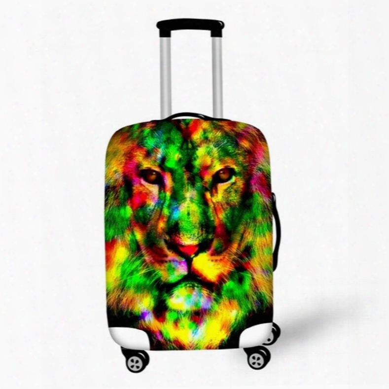Special Lion Pattern 3d Painted Luggage Cover