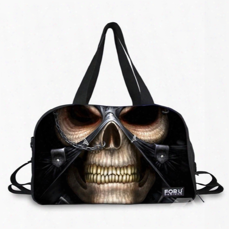 Super Cool Skull Pattern 3d Painted Travel Bag