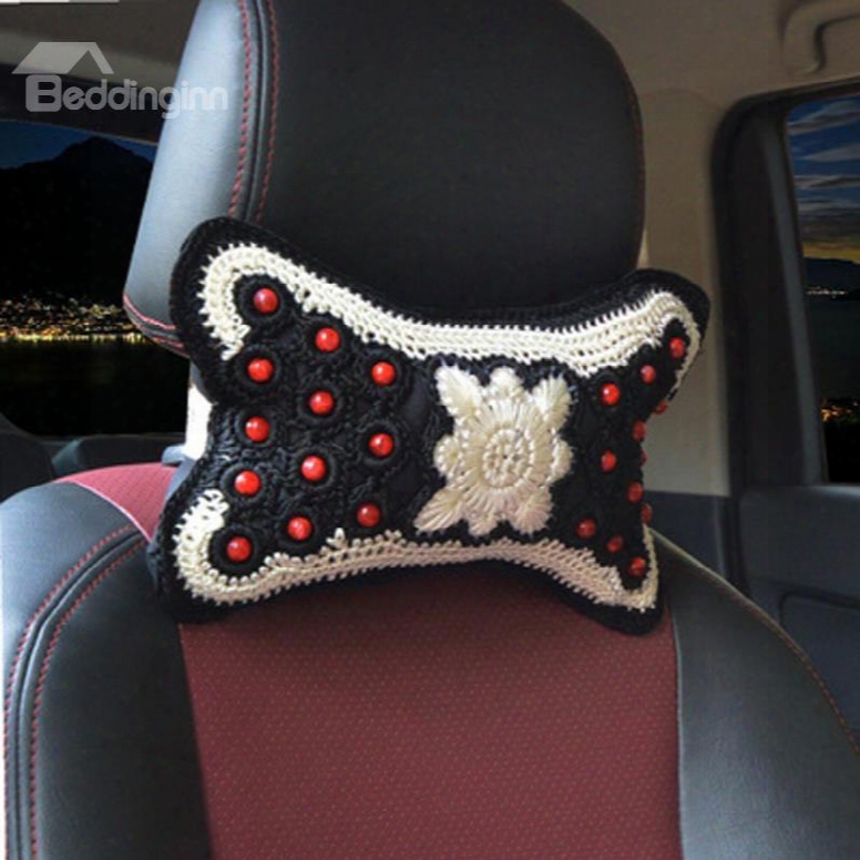 Traditional Handmade Craftsmanship Craft 1-pair Synthetic Fiber Material Car Headrest Pillow