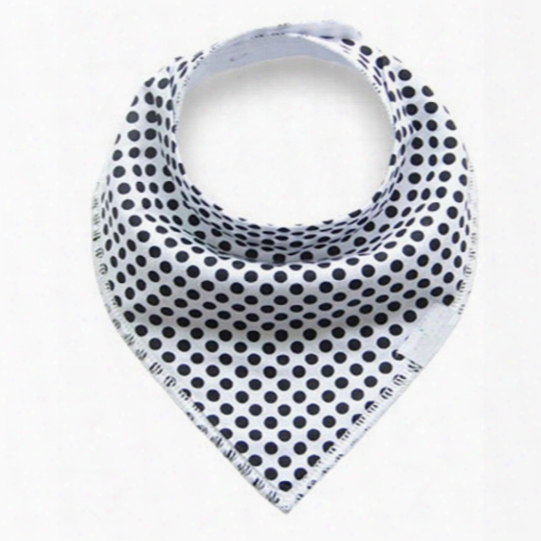 12*12in Polka Dots Pattern Simple Style Cotton Baby Bib