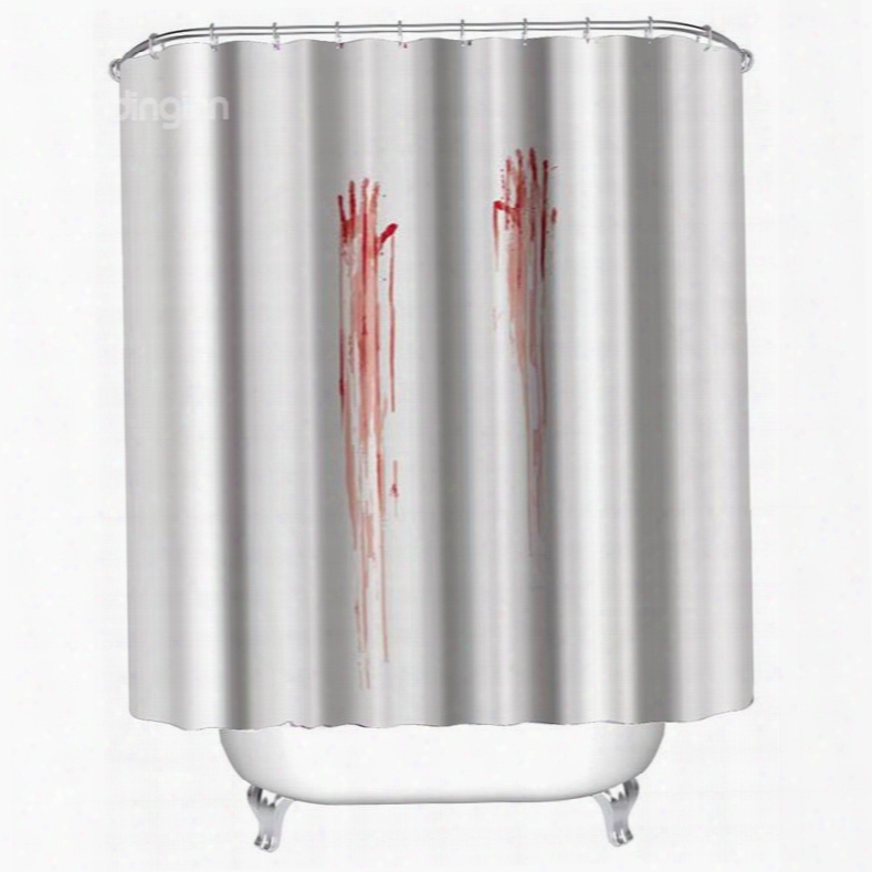 3d Bloody Arms Printed Polyester Waterproof Antibacterial And Eco-friendly Shower Curtain