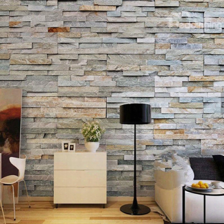 3d Brick Wall Printed Sturdy Waterproof And Eco-friendly Wall Mural