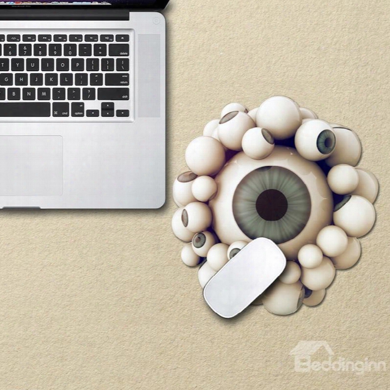 3d Eyeball Pattern Removable Mouse Pad Desk Stickers