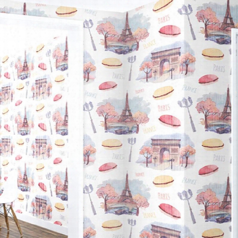 3d Tower Gate Cookies Pvc Sturdy Waterproof And Eco-friendly White Wall Mural