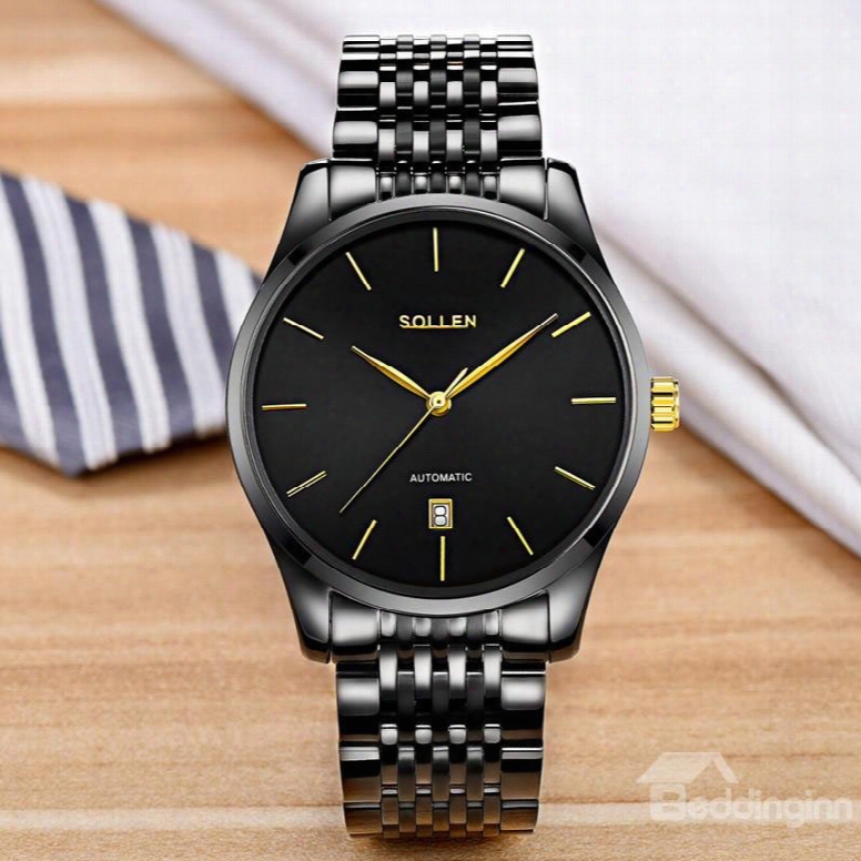 41mm Waterproof Automatic Steel Belt Classic Calendar Date Men€™s Wrist Watches