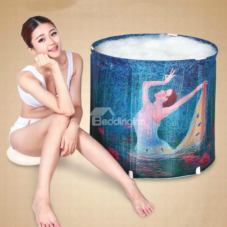 Adult Size Dancing Girl Printed Folding Bathtub