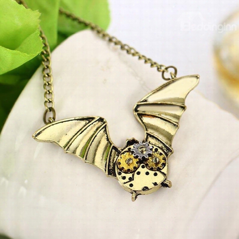 Alloy Gear Bat Shape Sexy Fashion Halloween Necklace