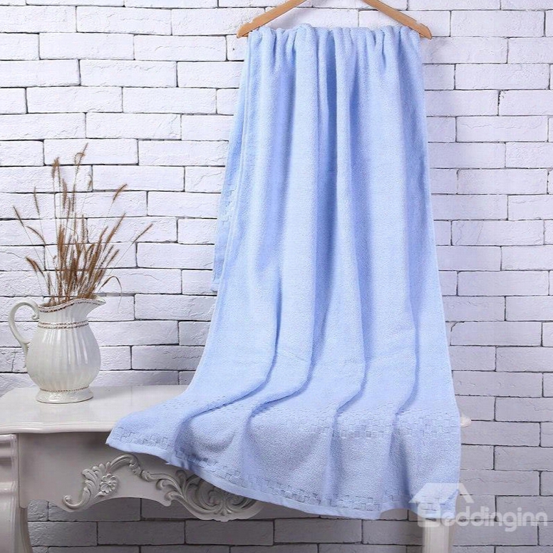 Blue Soft Cotton Machine Washable Extra Large Bath Towel