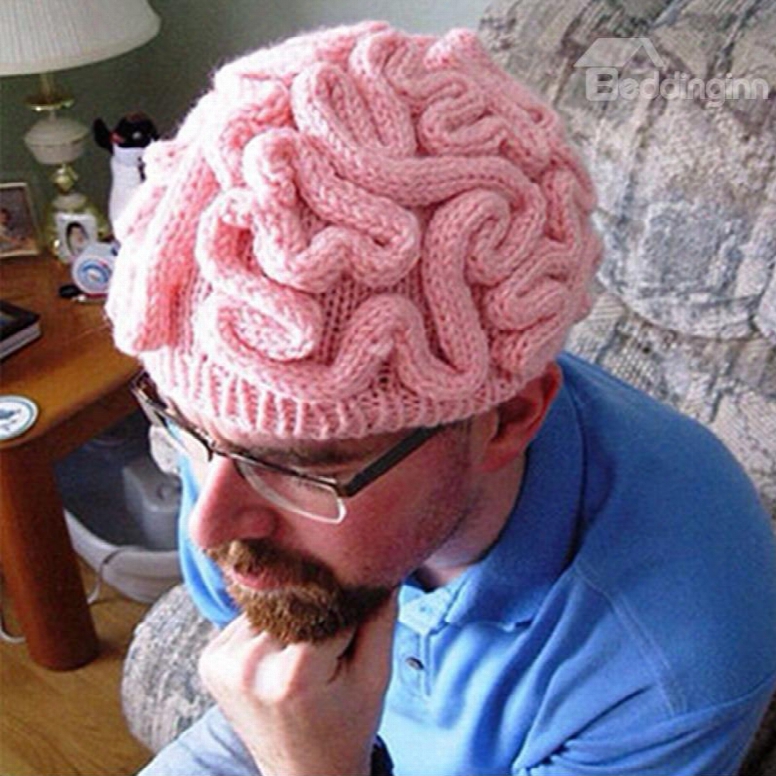 Brain Shape Strange Idea Fashion Winter Warm Knitting Hat