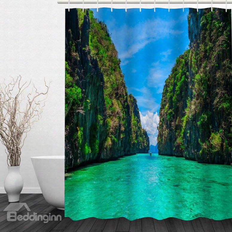 Brilliant Nature Scenery 3d Printed Bathroom Waterproof Shower Curtain