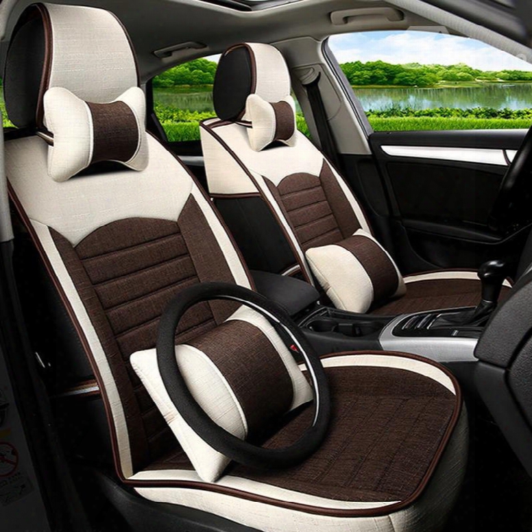 Classic Business Contrast Color Design Pet Universal Five Car Seat Cover