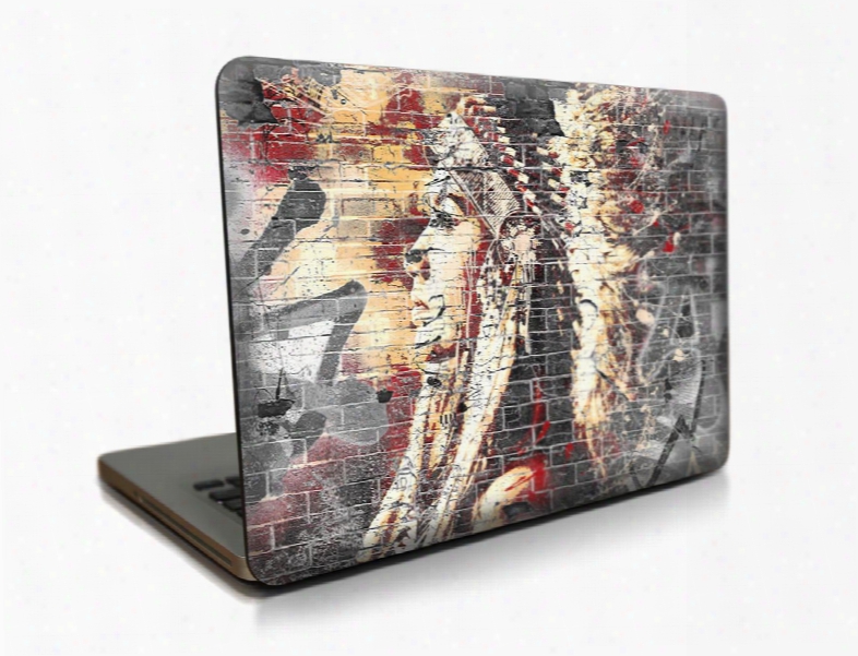 Indian Face Wall Pattern Hard Plastic Cover For Macbook