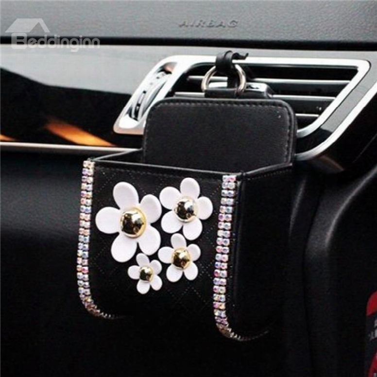 Litlte Daisy And Sparkling Rhinestone Super Popular Car Phone Holder