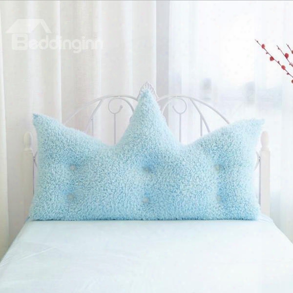 Oversized Soft Blue Velvet Decoration Backrest Cushion