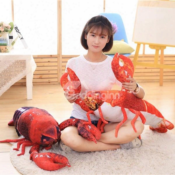 Personalized Red Prawn Shape Design Throw Pillow