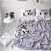 Cartoon Galaxy Stars Pattern Grey Nordic Style Fluffy Super Soft Bed Blankets