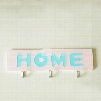 Sweet Home Pattern Acrylic Solid Glue Bathroom Hooks